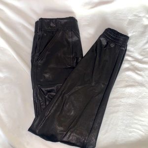 Spanx leather joggers